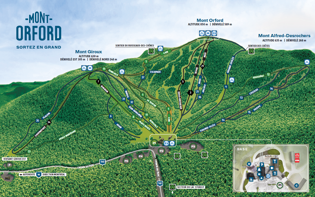 Sentiers et cartes Mont Orford