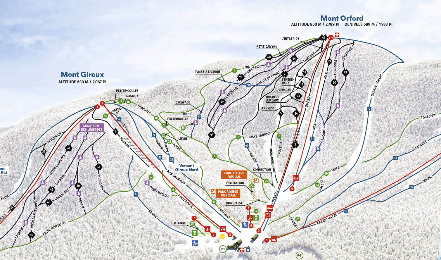 Maps of the Mountain MontOrford Mont Orford