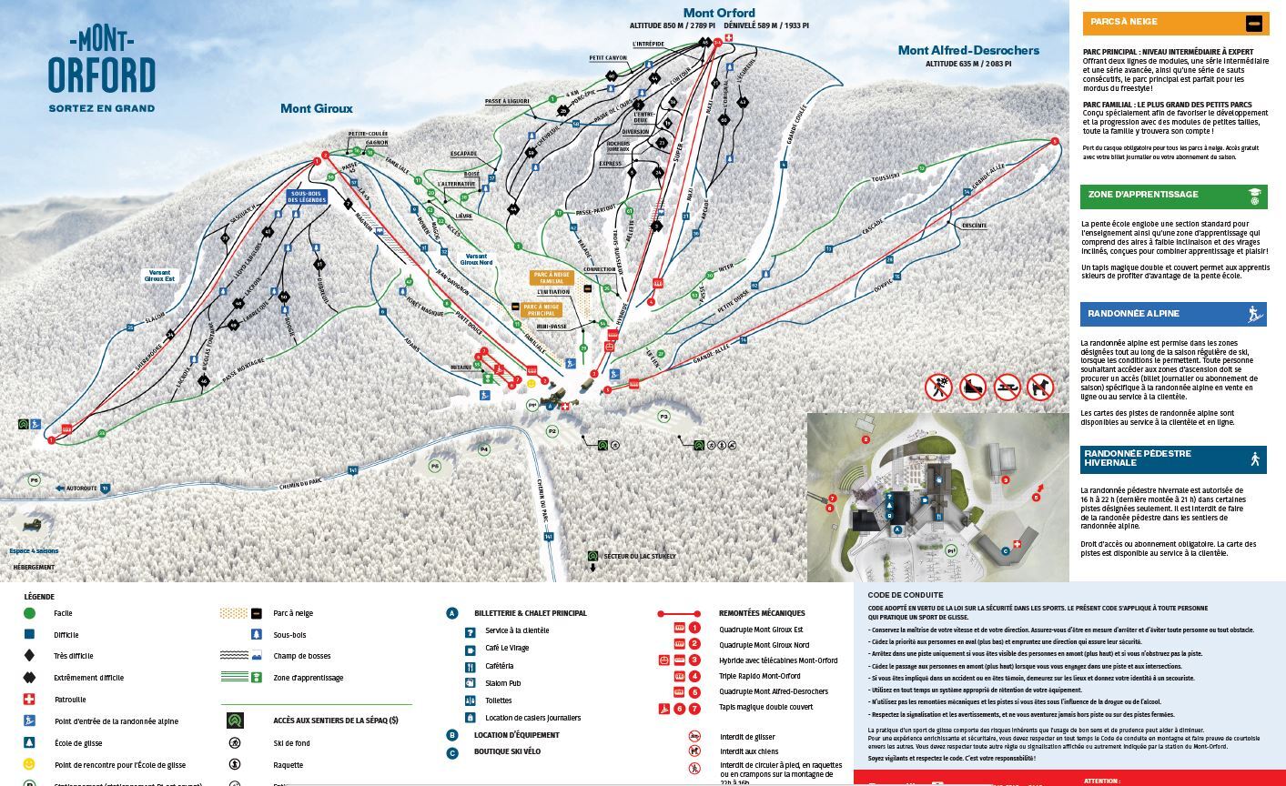 Carte des pistes 25 26